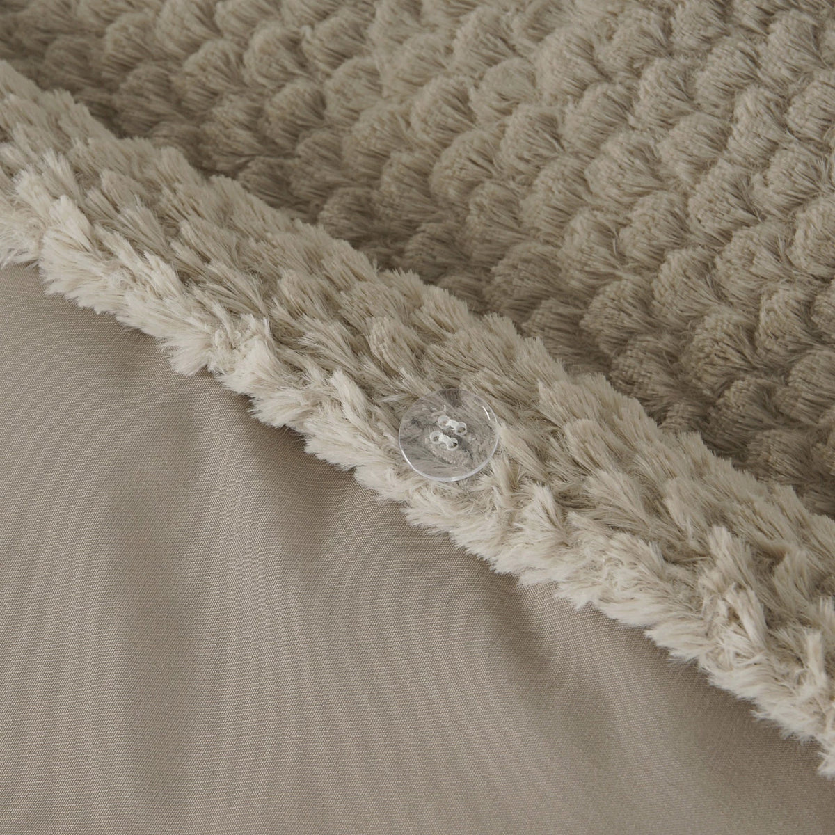 Teddy Fur dekbedovertrek onderkant microvezel - taupe