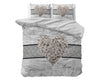 Sleeptime dekbedovertrek Home is Heart - wit - microvezel - 2-persoons (200x220 + 2st. 60x70 cm)