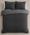 Teddy fleece dekbedovertrek Pom Pom - antraciet