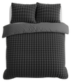 Teddy fleece dekbedovertrek Pom Pom - antraciet