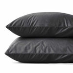 Antraciete kussenslopen - velvet (Per 2 st)