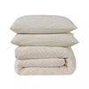 Teddy dekbedovertrek onderkant microvezel - Chevron - crème -  1-persoons (140x220 + 60x70 cm)