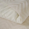 Teddy dekbedovertrek onderkant microvezel - Chevron - crème -  1-persoons (140x220 + 60x70 cm)