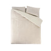 Teddy dekbedovertrek onderkant microvezel - Chevron - crème -  1-persoons (140x220 + 60x70 cm)