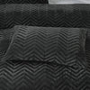 Teddy dekbedovertrek onderkant microvezel - Chevron - Antraciet