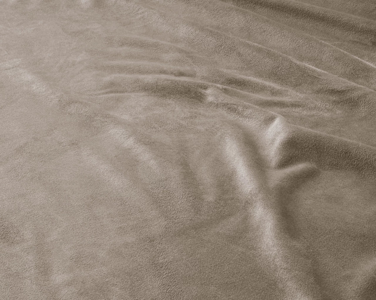 Velvet hoeslaken - Taupe
