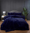 Rabbit Faux Fur dekbedovertrek - fleece - Navy blauw - 1-persoons