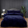 Rabbit Faux Fur dekbedovertrek - fleece - Navy blauw - 1-persoons