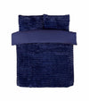 Rabbit Faux Fur dekbedovertrek - fleece - Navy blauw - 1-persoons