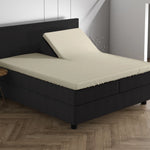 Splittopper hoeslaken - dubbel jersey - crème