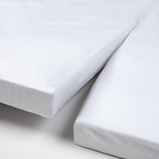 Splittopper hoeslaken - jersey - 160x220 cm - wit