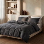 Dreamhouse dekbedovertrek Stone Washed - Katoen - Antraciet