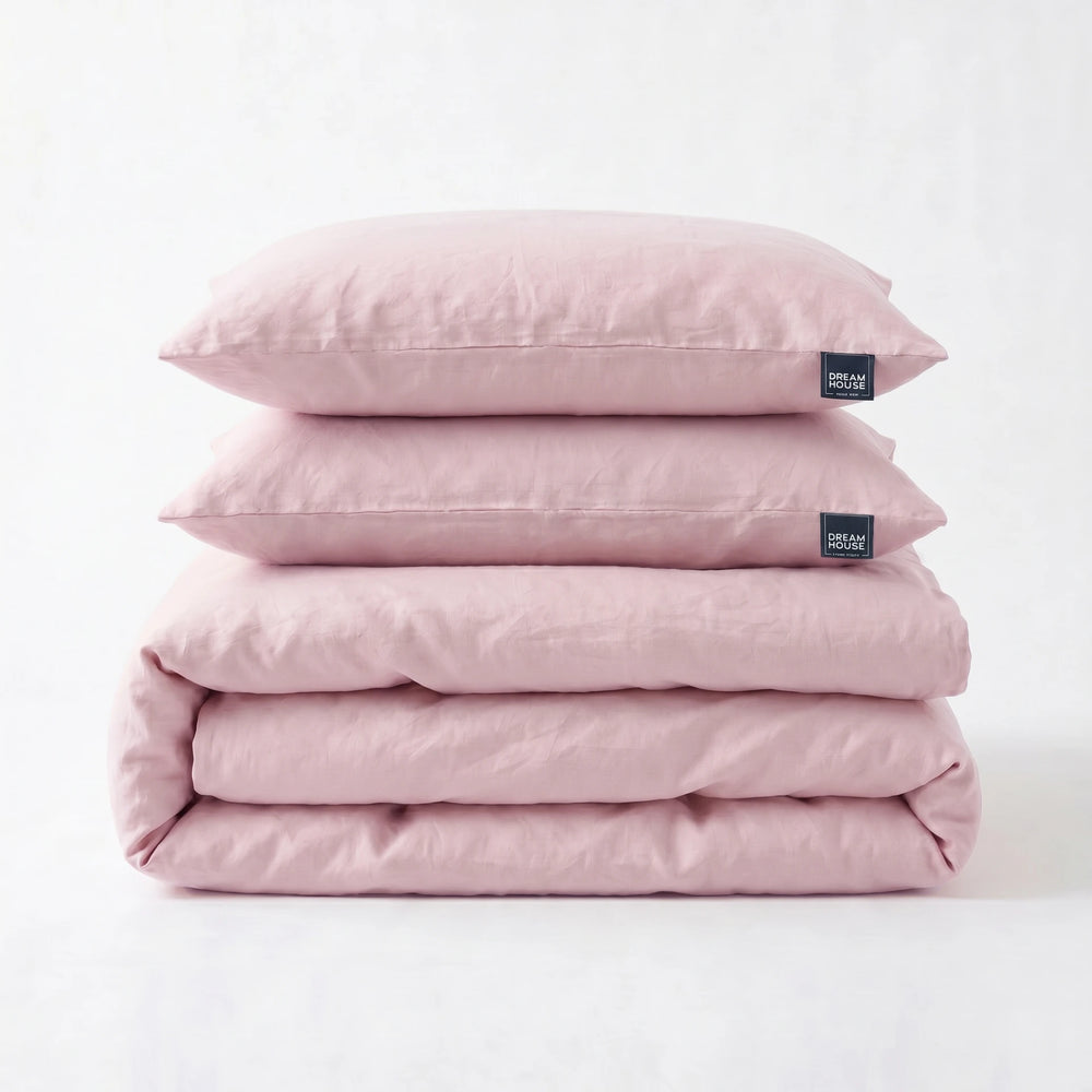 Dreamhouse dekbedovertrek Stone Washed - Katoen - Roze