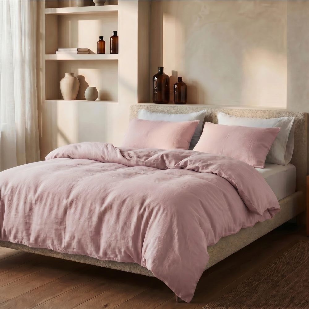 Dreamhouse dekbedovertrek Stone Washed - Katoen - Roze