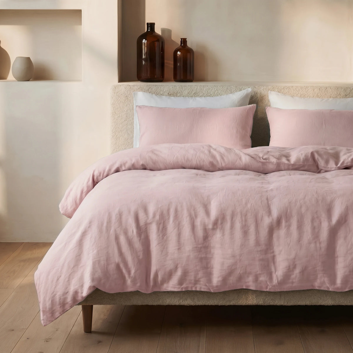 Dreamhouse dekbedovertrek Stone Washed - Katoen - Roze