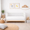 Hoeslaken ledikant - jersey - wit - 60x120 cm