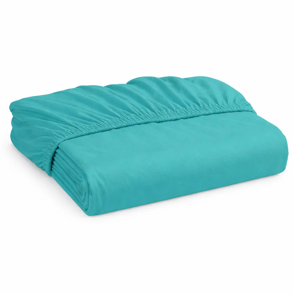 Hoeslaken - jersey - aqua