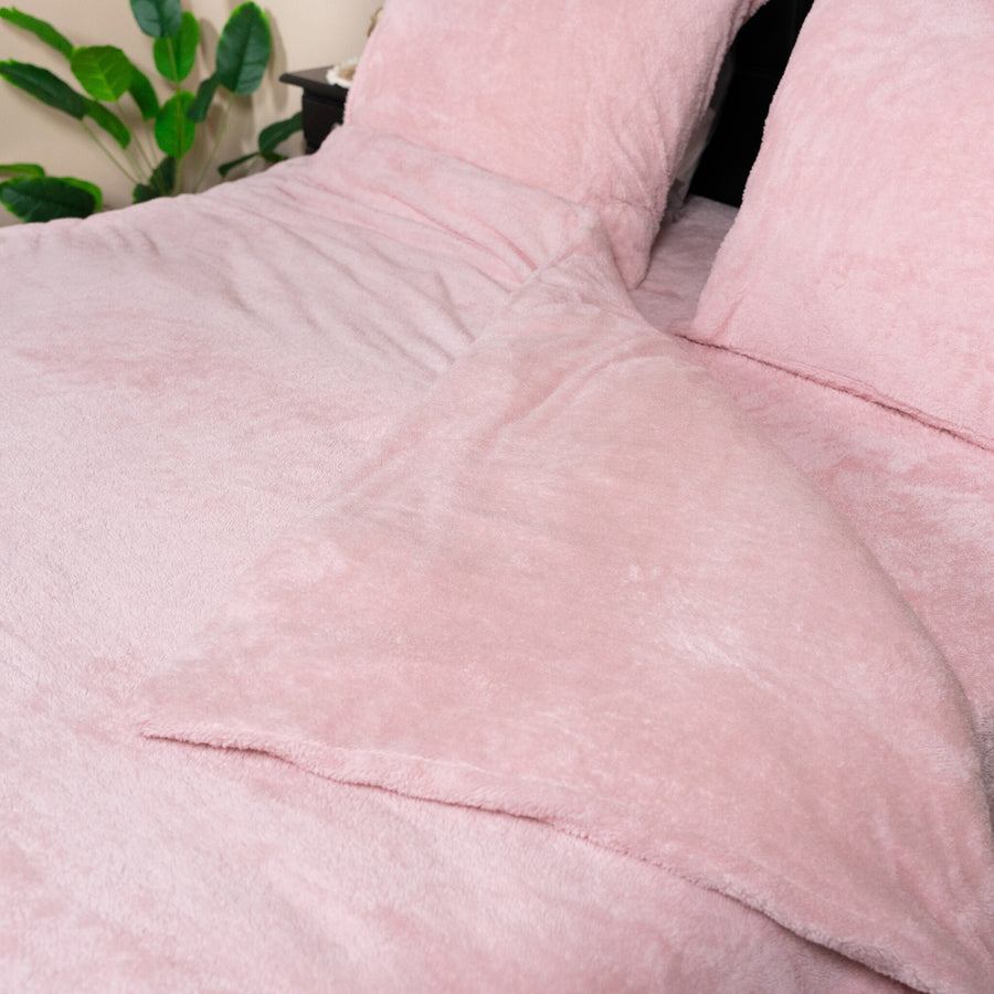 Over dit teddy fleece dekbedovertrek