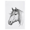 Theedoek paard wit 50x70 cm
