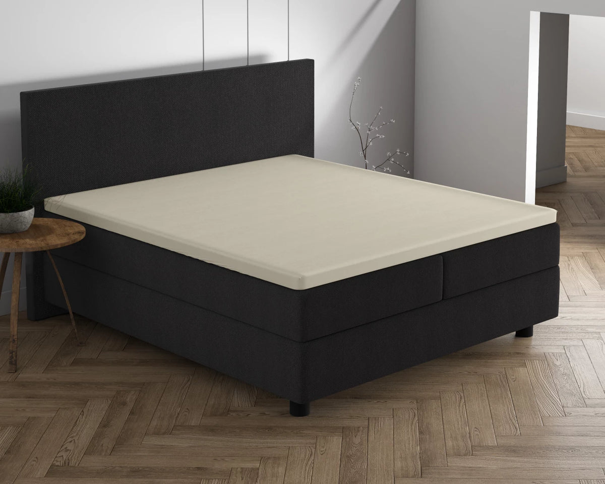 Topper hoeslaken - dubbel jersey - crème