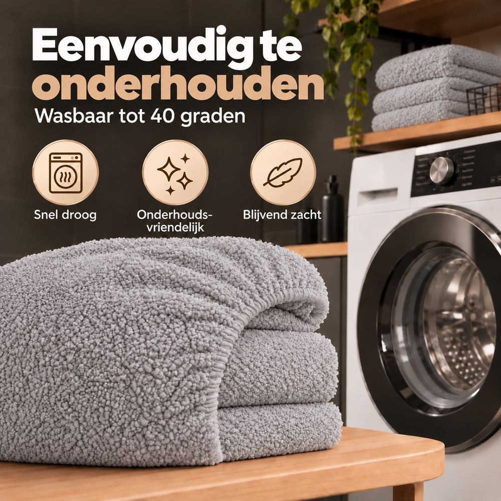 Teddy fleece hoeslaken - Grijs