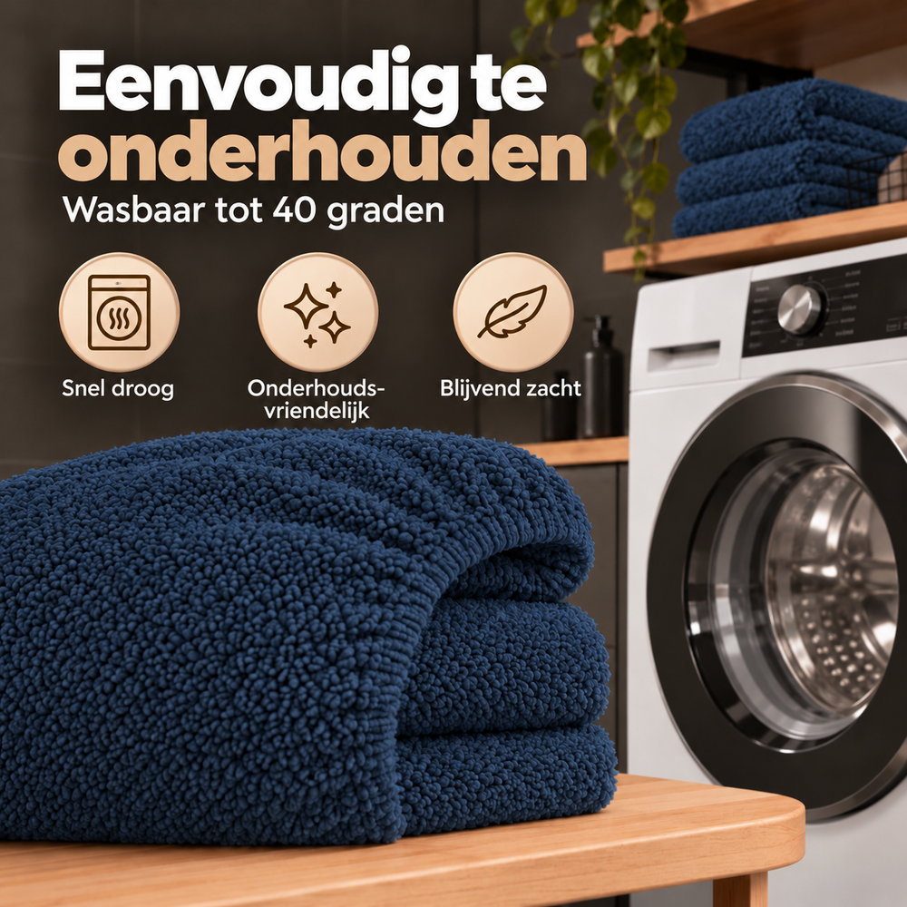 Teddy fleece hoeslaken - Navy