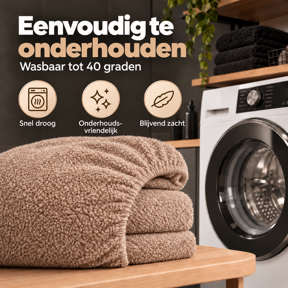 Teddy fleece hoeslaken - Taupe