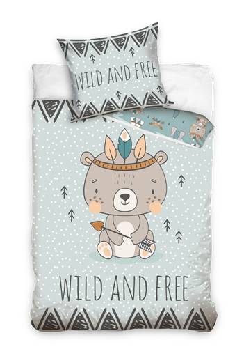 Kinderdekbedovertrek wild and free - katoen - 1-persoons